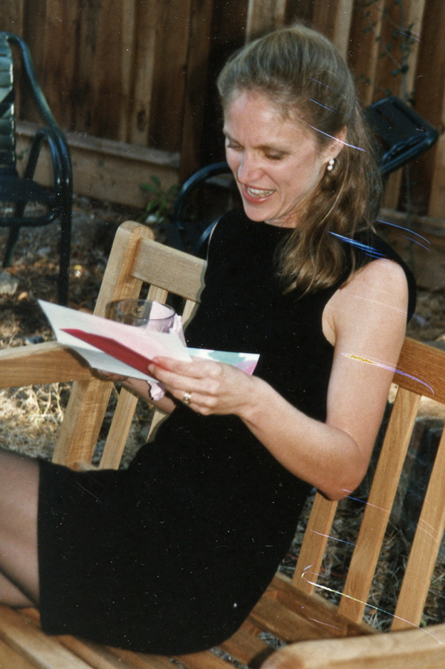 Lisa's-40th-Birthday-Reading-On-Bench