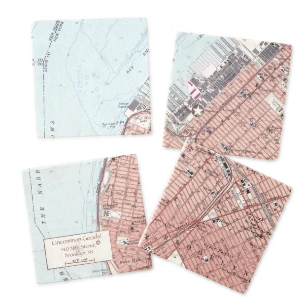 Map Coasters from Uncommon Goods