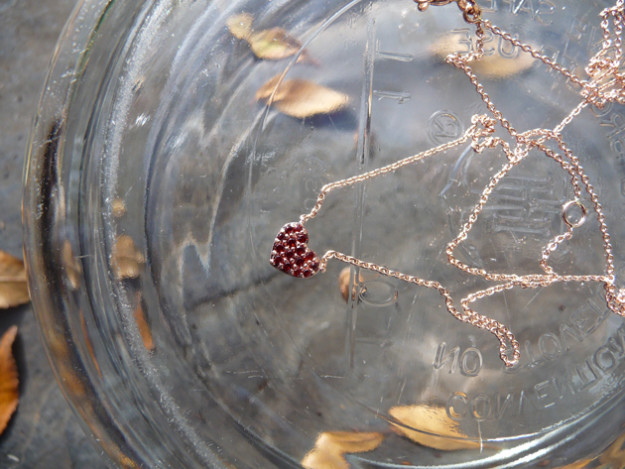 Rose-Gold-and-Garnet-Heart-On-Glass