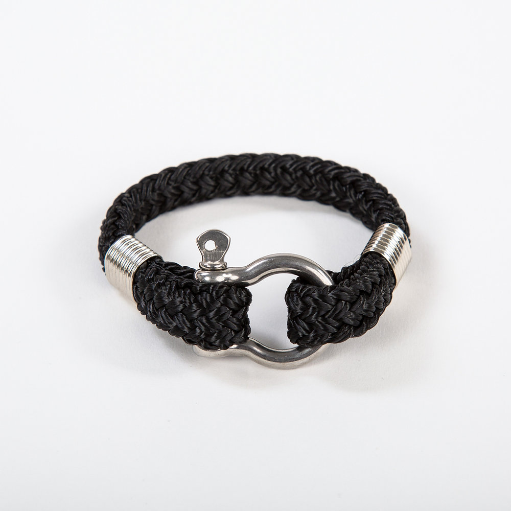 Rope and silver nautical bracelet, by Patsy Kane