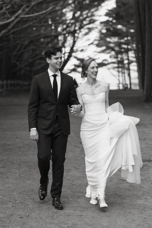 A black and white image of bride. Photo: Melissa Ergo